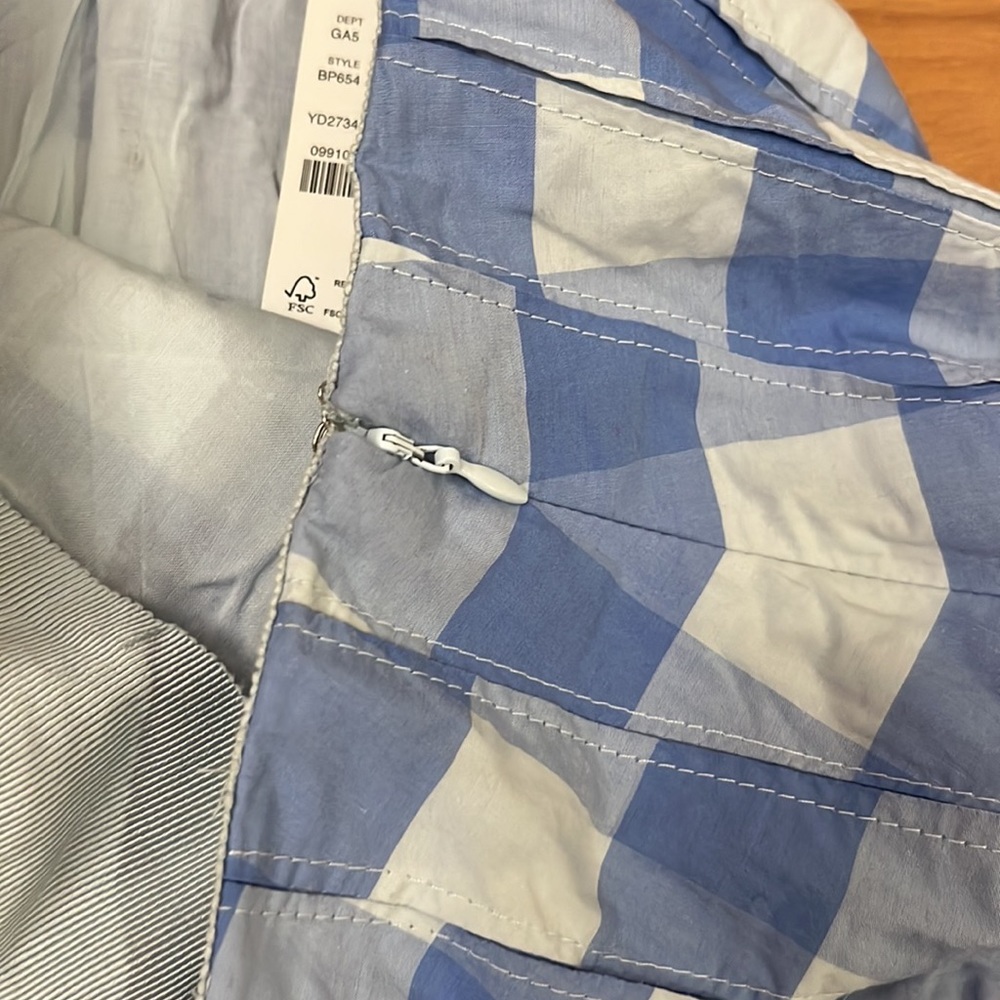 J.Crew Pleated cotton poplin midi skirt in Bristow gingham - Picture 7 of 8